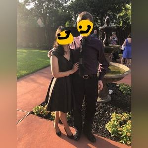 Plum A-line knee length dress